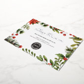 ビジネスロゴメリークリスマスホリデー 箔シーズンカード (回転した状態)