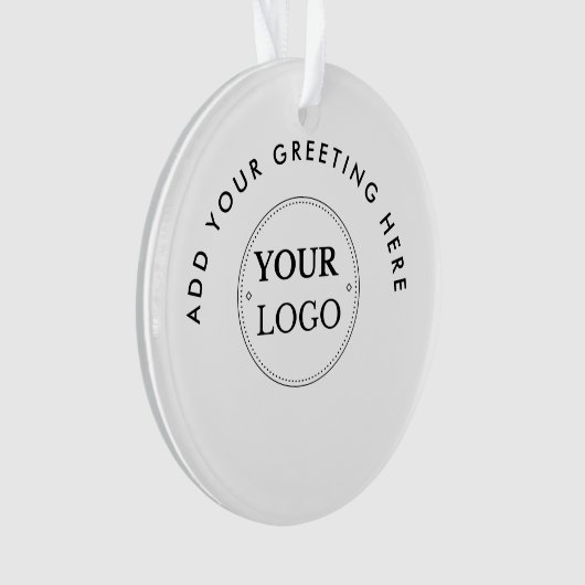 ビジネスロゴモダンのクリ企業のスマス オーナメント (正面)