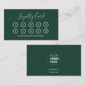 ビジネスロゴモダンエメラルドプロフェッショナル ロイヤリティカード (正面/裏面)