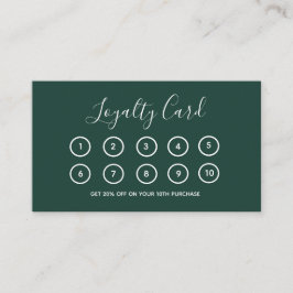 ビジネスロゴモダンエメラルドプロフェッショナル ロイヤリティカード