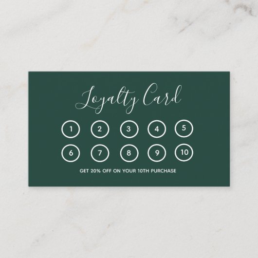 ビジネスロゴモダンエメラルドプロフェッショナル ロイヤリティカード (正面)