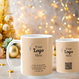 ビジネスロゴモダンオレンジ コーヒーマグカップ