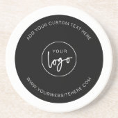 ビジネスロゴモダンギフト企業のブランド コースター (正面)