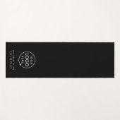 ビジネスロゴモダンスタイリッシュトレンディーブラック ヨガマット (正面(横))