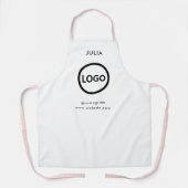 ビジネスロゴモダンスタイル従業員スタッフ名 エプロン (正面)