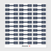 ビジネスロゴモダンネイビーブルージュエリーフォルドバー シール (シート)