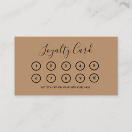 ビジネスロゴモダンブラウンプロフェッショナル会社 ロイヤリティカード