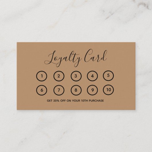 ビジネスロゴモダンブラウンプロフェッショナル会社 ロイヤリティカード (正面)