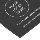 ビジネスロゴモダンブラックテーブルランナー ショートテーブルランナー (コーナー)