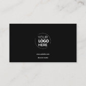ビジネスロゴモダンブラックプロフェッショナル会社 ロイヤリティカード (裏面)
