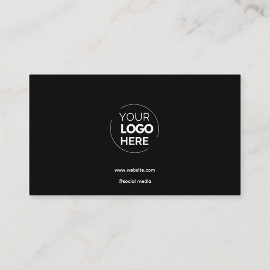 ビジネスロゴモダンブラックプロフェッショナル会社 ロイヤリティカード (裏面)