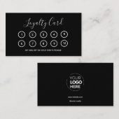 ビジネスロゴモダンブラックプロフェッショナル会社 ロイヤリティカード (正面/裏面)