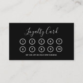 ビジネスロゴモダンブラックプロフェッショナル会社 ロイヤリティカード (正面)