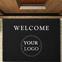 ビジネスロゴモダンブラックプロモーション ドアマット