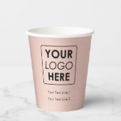 ビジネスロゴモダンプロフェッショナルバラ金ゴールド 紙コップ (正面)