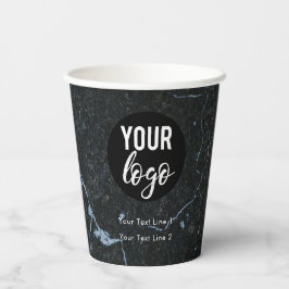 ビジネスロゴモダンプロフェッショナル黒大理石 紙コップ