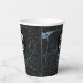 ビジネスロゴモダンプロフェッショナル黒大理石 紙コップ (右)