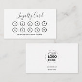 ビジネスロゴモダンホワイトプロフェッショナル会社 ロイヤリティカード (正面/裏面)