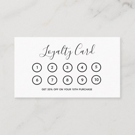 ビジネスロゴモダンホワイトプロフェッショナル会社 ロイヤリティカード (正面)