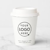 ビジネスロゴモダンミニマリストのクシンプルリア 紙コップ (正面)