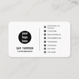 ビジネスロゴモダンミニマルなソーシャルメディアアイコン 名刺