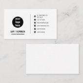 ビジネスロゴモダンミニマルなソーシャルメディアアイコン 名刺 (正面/裏面)