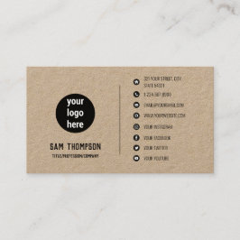 ビジネスロゴモダンミニマルなソーシャルメディアアイコン 名刺