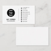 ビジネスロゴモダンミニマルなソーシャルメディアアイコン 名刺 (正面/裏面)