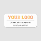 ビジネスロゴモダン従業員スタッフ磁気 名札 (正面)