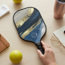 ビジネスロゴモダン抽象芸術青企業の ピックルボールラケット