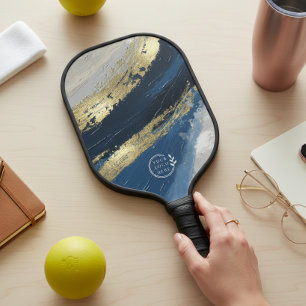 ビジネスロゴモダン抽象芸術青企業の ピックルボールラケット