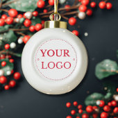 ビジネスロゴモダン金ゴールドスクリプト セラミックボールオーナメント