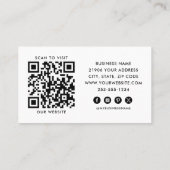 ビジネスロゴモダンQRコードプロフェッショナル 名刺 (裏面)