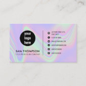 ビジネスロゴモダンQRコードホログラフィック 名刺 (正面)