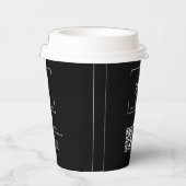 ビジネスロゴモダンQRcode黒企業の 紙コップ (右)