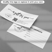 ビジネスロゴモノグラムイニシャルギフト証明書