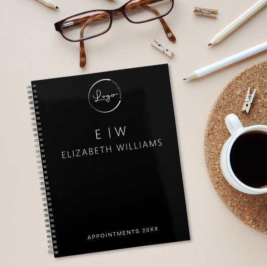 ビジネスロゴモノグラムイニシャルブラック2024 プランナー手帳