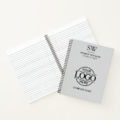 ビジネスロゴライトグレーモノグラムイニシャルノート ノートブック (内部)