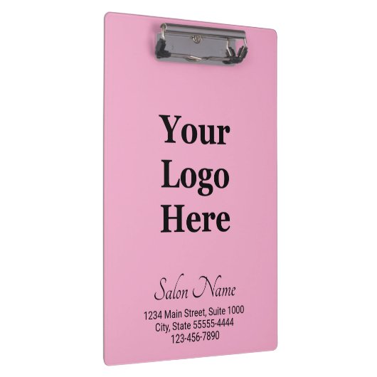 ビジネスロゴライトピンクブラックサロン名アドレス クリップボード (右)
