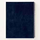 ビジネスロゴラグジュアリーネイビーレザー2025 カスタム ノートブック (裏面)