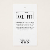 ビジネスロゴラベルの衣類つるラベル (裏面)