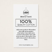 ビジネスロゴラベルの衣類つるラベル (正面)