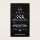 ビジネスロゴラベルの衣類つるラベル (正面)