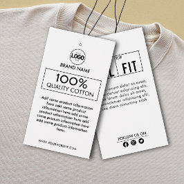 ビジネスロゴラベルの衣類つるラベル