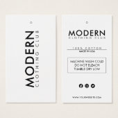 ビジネスロゴラベルの衣類つるラベル (正面&裏面)