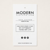 ビジネスロゴラベルの衣類つるラベル (裏面)