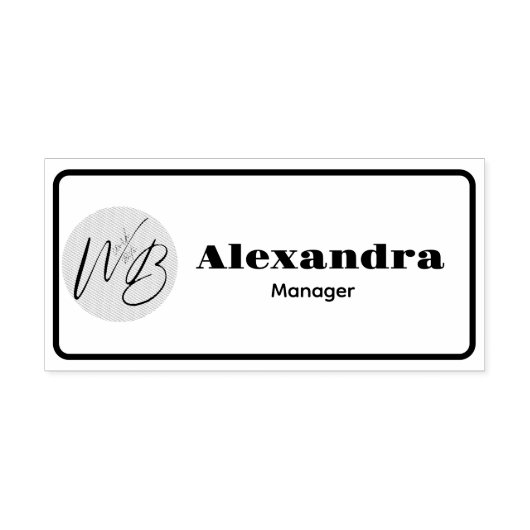 ビジネスロゴレストランマネージャーパーソナライズされた ラバースタンプ (インプリント)