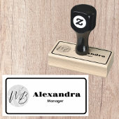 ビジネスロゴレストランマネージャーパーソナライズされた ラバースタンプ