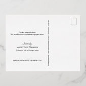 ビジネスロゴローレルリースモノグラムサンキュー 箔シーズンポストカード (裏面)