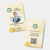 ビジネスロゴ人事担当者の従業員qrコード バッジ (正面＆裏面)